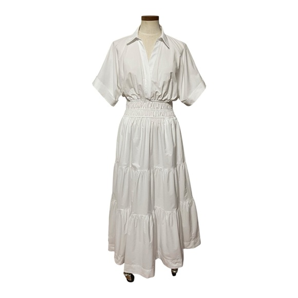 Anthropologie The Somerset Maxi Dress Shirt Dress Edition White Sz S - Picture 14 of 14